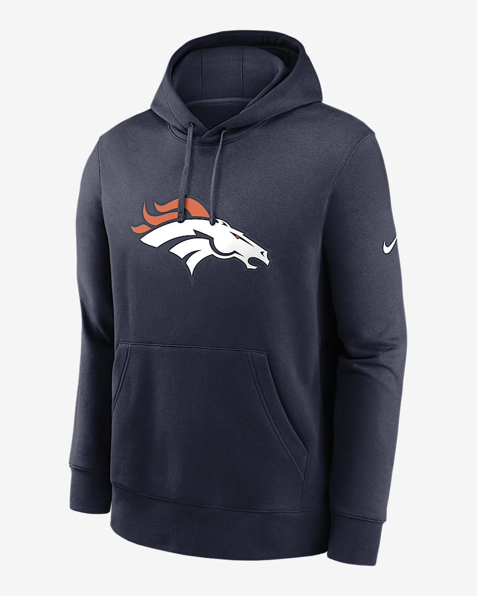 Denver Broncos outlet Hooded Sweatshirt NFL Training Football Nike Gray Hoodie Large